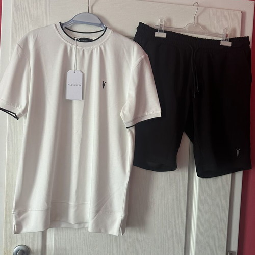 All Saints men's set new, T-shirt and shorts size M-L