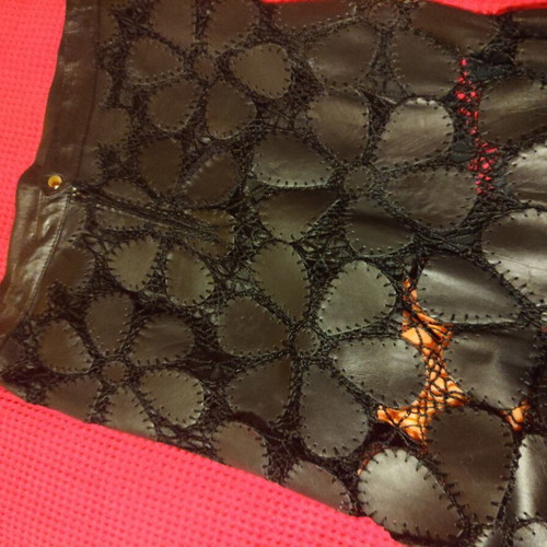 Leather skirt used, black, size M 38 10