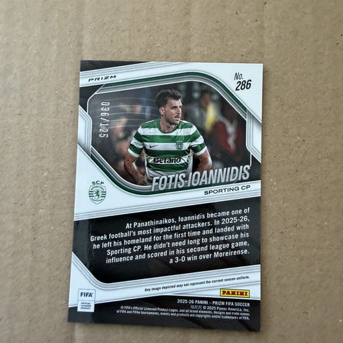 2025-26 Panini FIFA Prizm Rookie Fotis Ioannidis card like new