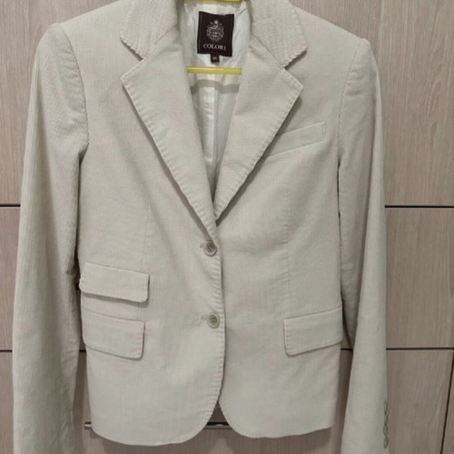 Colori Corduroy Jacket Small White Beige Like New