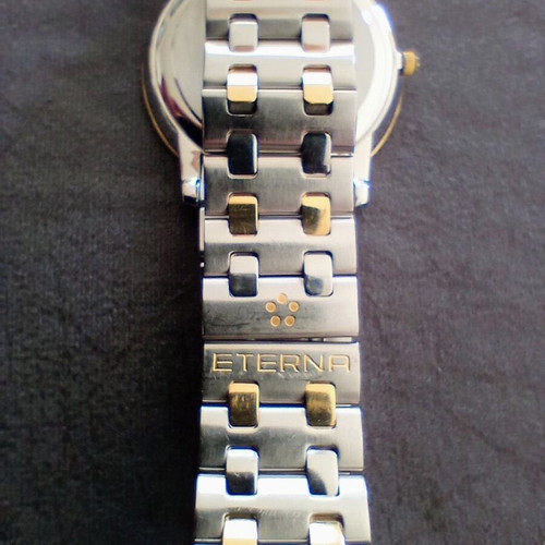 Eterna 3100 men's watch like new, steel and 18k gold plated