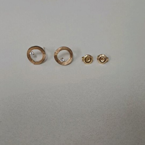 Jools earrings made of gold-plated silver with zircon like new