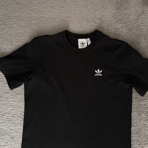 Adidas Originals Trefoil Essentials cotton t-shirt black size S
