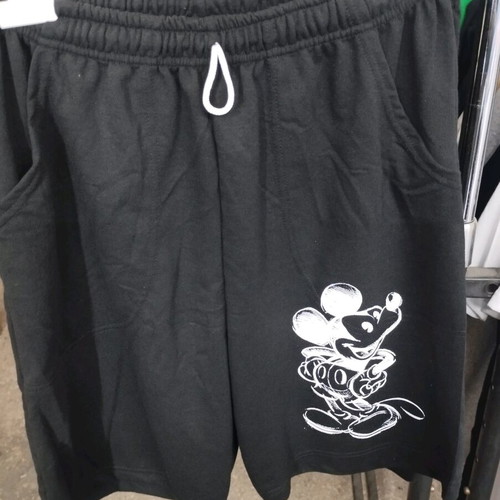 Men's black Mickey Mouse shorts new, cotton