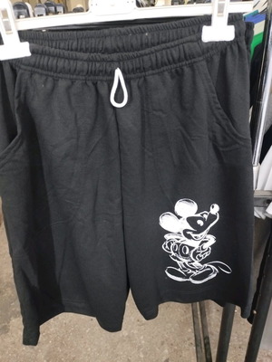 Men's black Mickey Mouse shorts new, cotton