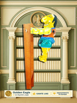 Παιδικό παιχνίδι καραγκιόζης μεταχειρισμένο, ξύλινη κατασκευή 1950-60