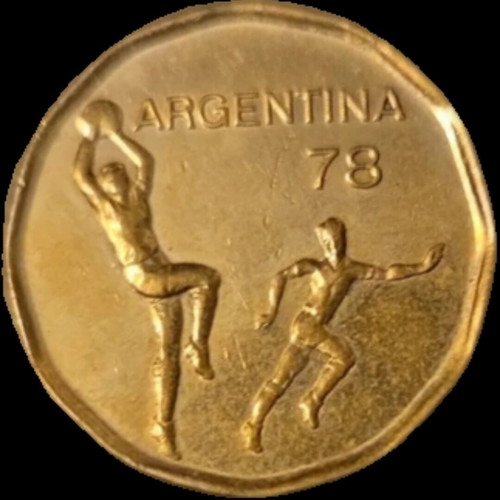 20 Pesos Argentina 1978 World Cup Football Coin like new