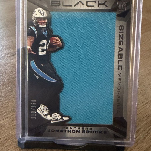 Jonathan Brooks Rookie Card Black Jersey Memorabilia /150 new