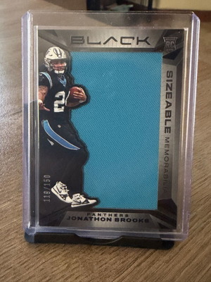 Jonathan Brooks Rookie Card Black Jersey Memorabilia /150 new