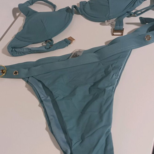 Bikini set new, petrol color, size M/L with underwire top