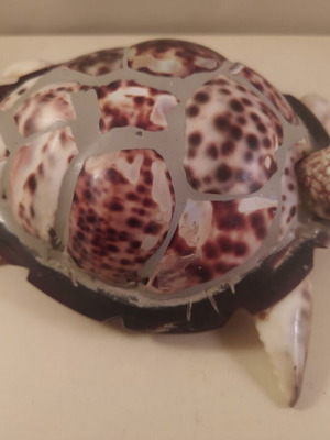 Vintage turtle miniature made of shells like new