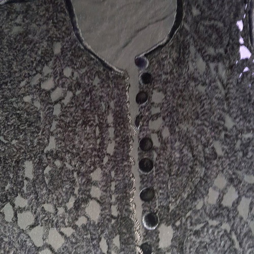 Vintage vest Dora Cavazi black chenille and velvet like new