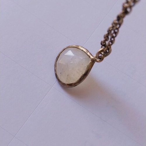 925 Silver Pendant With Crystal Used