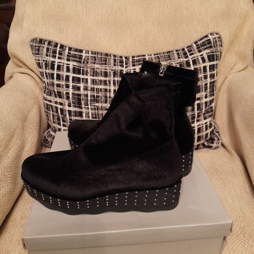 Migato velvet ankle boots used, size 38, black