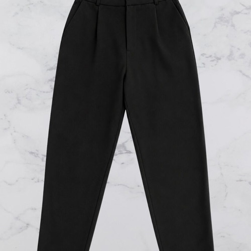 Zara Black High-Waisted Tailored Trousers Size M Used