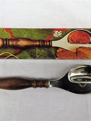 WMF tasting spoon old with wooden handle unused
