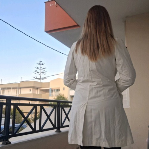 Vintage white capartina coat used, small, Project Classico