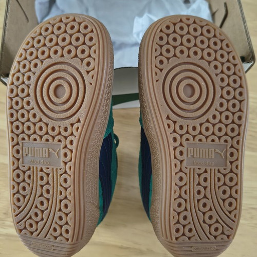 Puma Palermo baby shoes size 21 new, suede green and blue