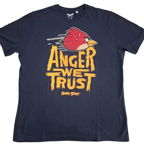 T-Shirt Anger We Trust XL, like new, blue