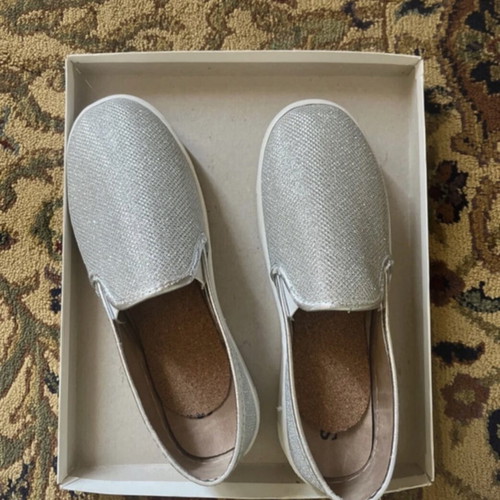 Samba Silver Slip-On Shoes Size 39 New