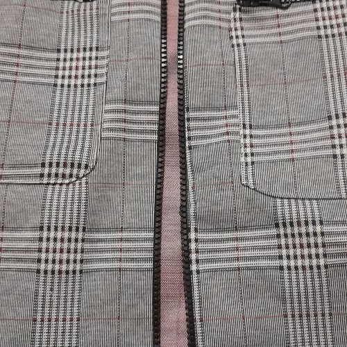 Zara checked skirt with zipper like new, size M, gray