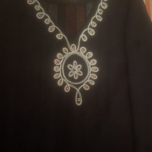 Women's tunic blouse, black, size M