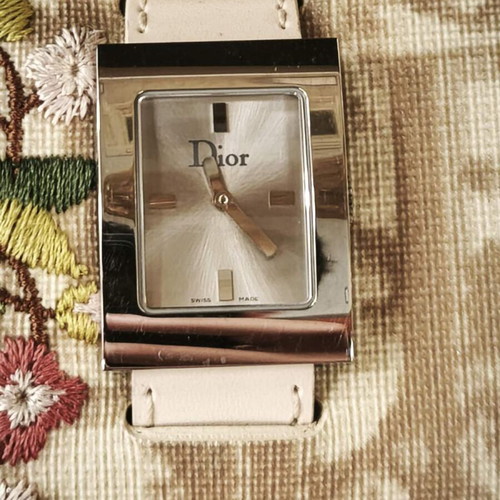 Christian Dior Floral Embroidered Cuff Watch, Oversized Rectangular, NOS