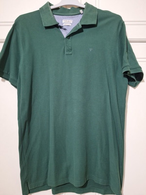 Frank Tailor Polo Shirt like new, dark green, XL, cotton