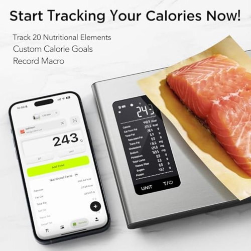 Smart kitchen scale with nutrient tracking app, new
