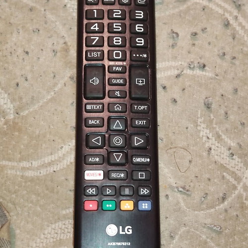 LG remote control used, original for LG TV with batteries