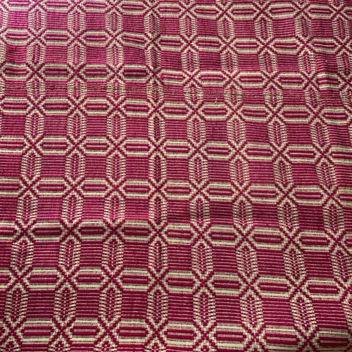 Handwoven loom blanket used, fuchsia color, 1.60x2.05