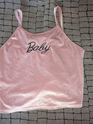 Velour pink top Zaful used, size S