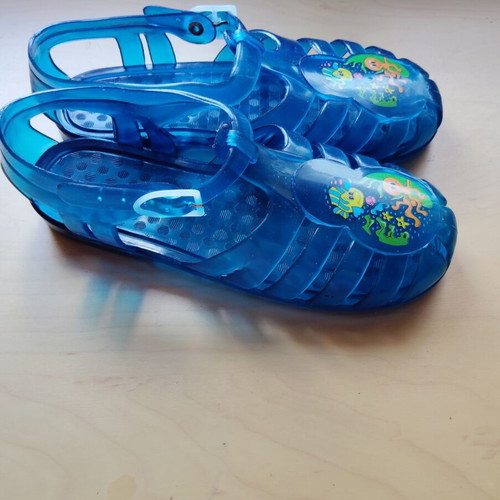 Silicone sandals size 35 like new, blue