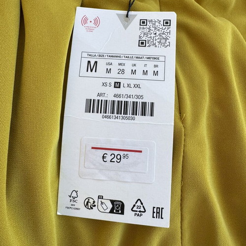 Zara summer dress new, yellow, size Medium