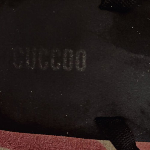 Cuccoo black flip flops like new with edgy iridescent spikes