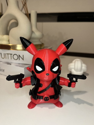 Deadpool Pikachu collectible handmade 3D print 13 cm