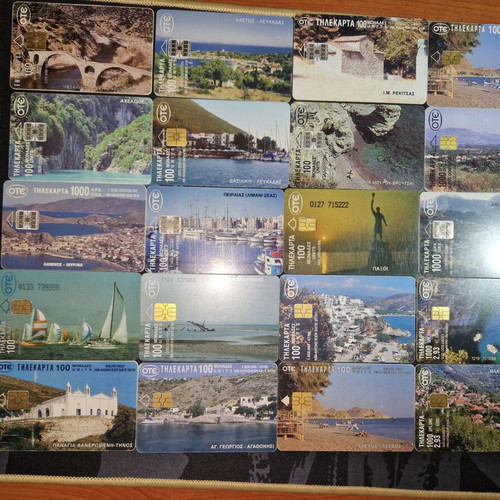 Phone cards used, pack of 197 pieces