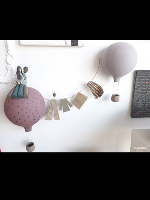 Κεραμικό επιτοίχιο διακοσμητικό με αερόστατα μεταχειρισμένο