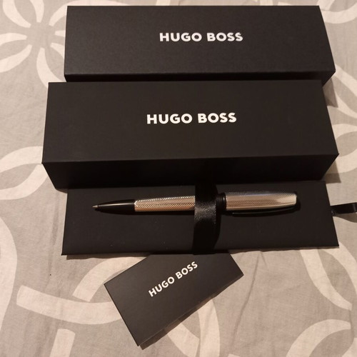 Hugo Boss silver pen new collectible with case and authenticity card