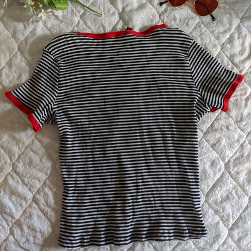H&M Divided Striped T-shirt Medium Used, Summer Top