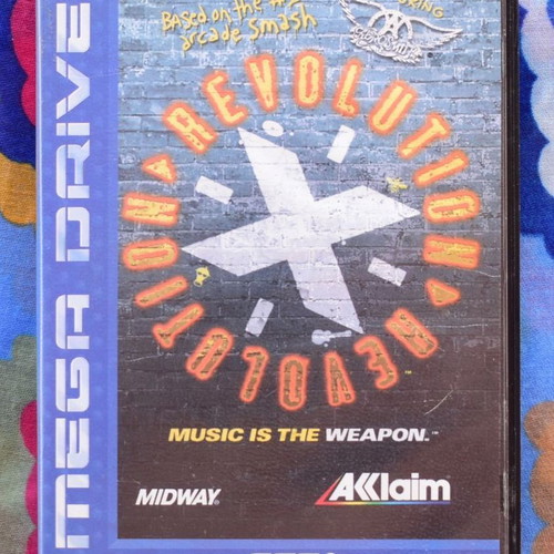 Revolution X Featuring Aerosmith Sega Mega Drive game used, action rail shooter