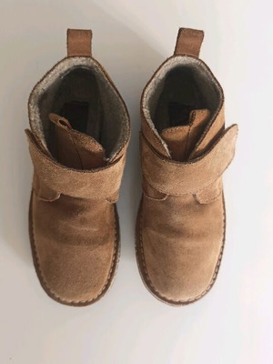 Zara leather boots used, size 31, brown with fur lining
