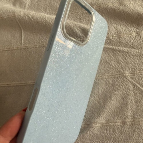 iPhone 16 Pro Max blue glitter case brand new