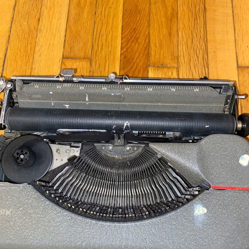 Hermes Baby Rocket portable typewriter used, Greek keyboard, vintage