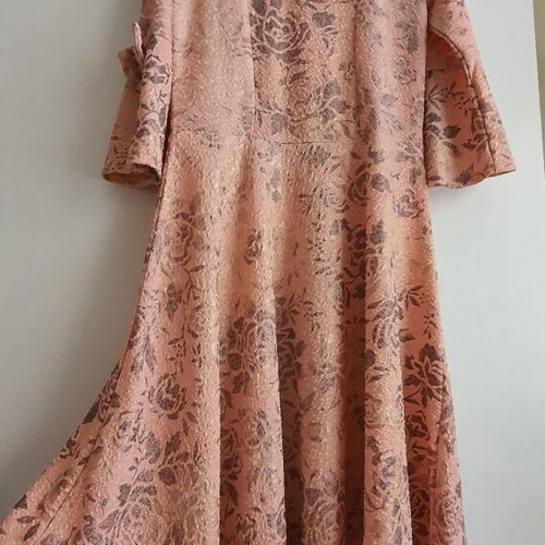 Romantic dress with flowers new, size S, pink-powder color