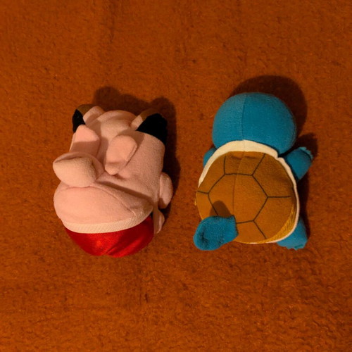Pokemon Squirtle & Clefairy λούτρινα μεταχειρισμένα, πακέτο Tomy