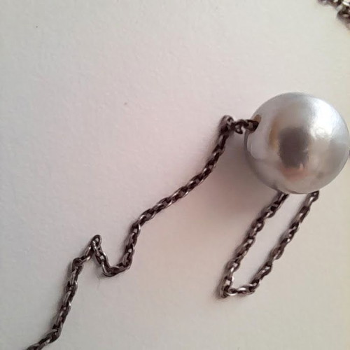 Silver 925 Necklace with Freshwater Pearl Like New