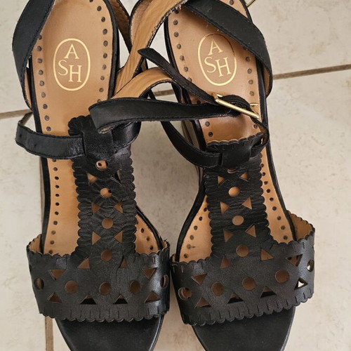 Ash platform sandals used, size 40, black