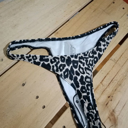Shein women's leopard print swimsuit new size S black