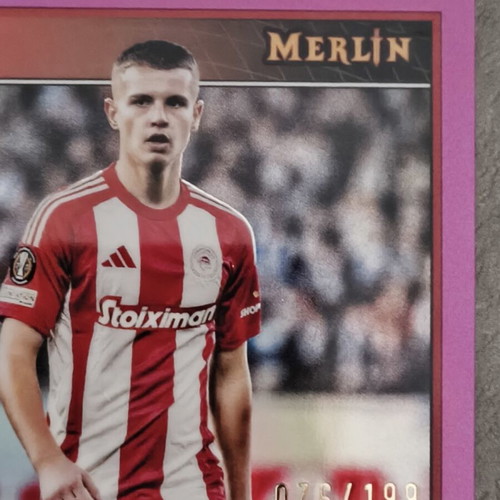 Christos Mouzakitis 24-25 Topps Merlin Pink Parallel Autograph Card new